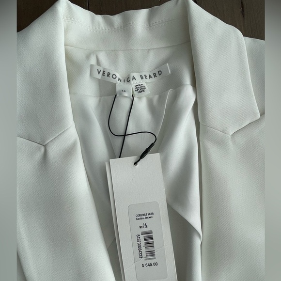 Veronica Beard classic white scuba Dickey jacket blazer NWT - Picture 10 of 13